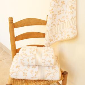 Vintage Floral karamell törölköző