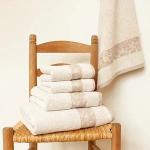 Folium beige mintás törölköző