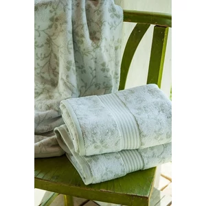 Vintage Floral mentazöld törölköző