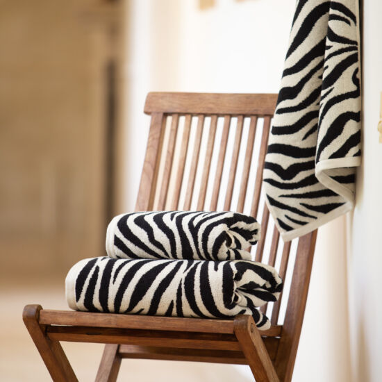 Zebra beige állatmintás törölköző