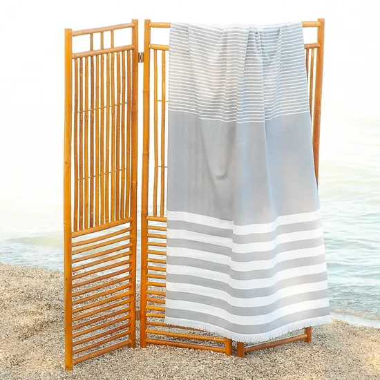 Portofino szürke strandtörölköző