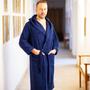 Kép 1/5 - Pure navy fürdőköntös kapucnival