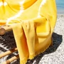 Kép 7/7 - Bali sárga strandtörölköző sima hátoldallal