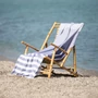 Kép 2/7 - Portofino navy csíkos strandtörölköző