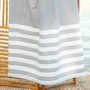 Kép 3/7 - Portofino szürke csíkos strandtörölköző