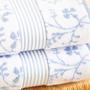 Kép 3/5 - sűrű szövésű kék Vintage Floral törölköző